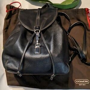 Black Coach Sullivan leather mini backpack